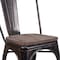 Flash Furniture Black-Antique Gold Metal Stackable Chair with Wood Seat, PK4 4-CH-31230-BQ-WD-GG - alternate 10